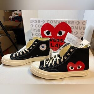 Converse Black/RedChuck Taylor High Top Sneakers All Star Comme des Garcons